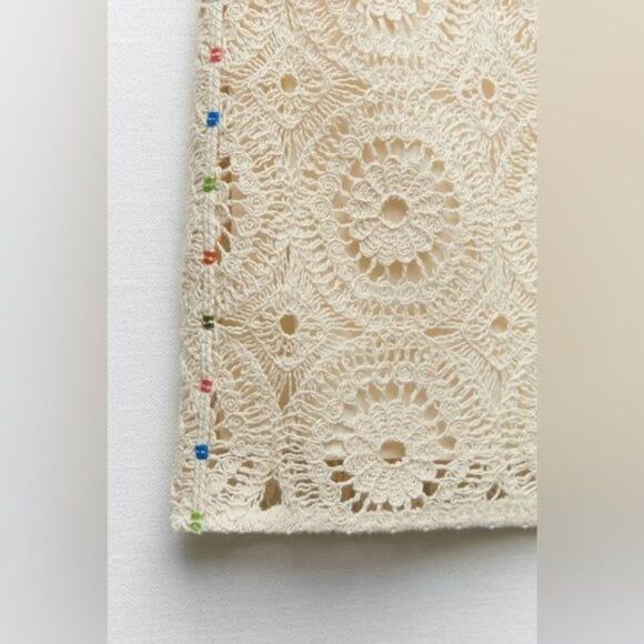 NWT Zara Strapless Crochet Dress Size Medium - Picture 4 of 9